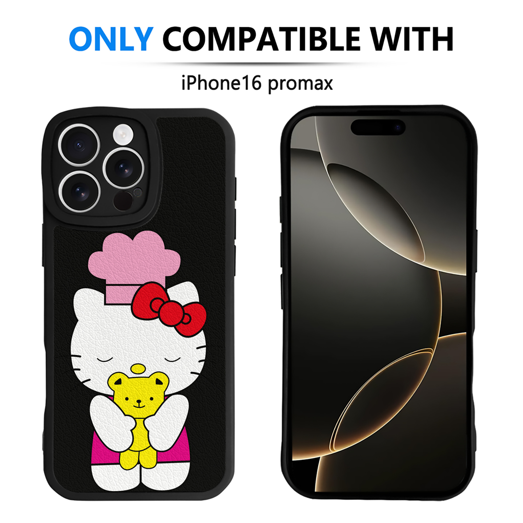 （画像用） Hello Kitty ハローキティ 【iPhone 16シリーズ対応】シリコンスマホケース（レザー調） 材質：シリコン